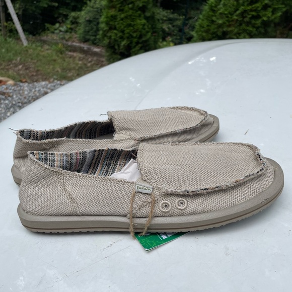 NWT Sanuk Donna Hemp Sidewalk Surfers Size 11 Natural - Picture 1 of 13